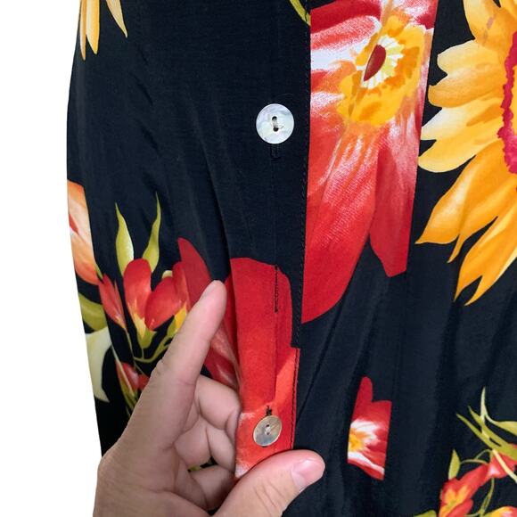 Vintage Floral Midi Dress Womens Size S - Picture 5 of 8